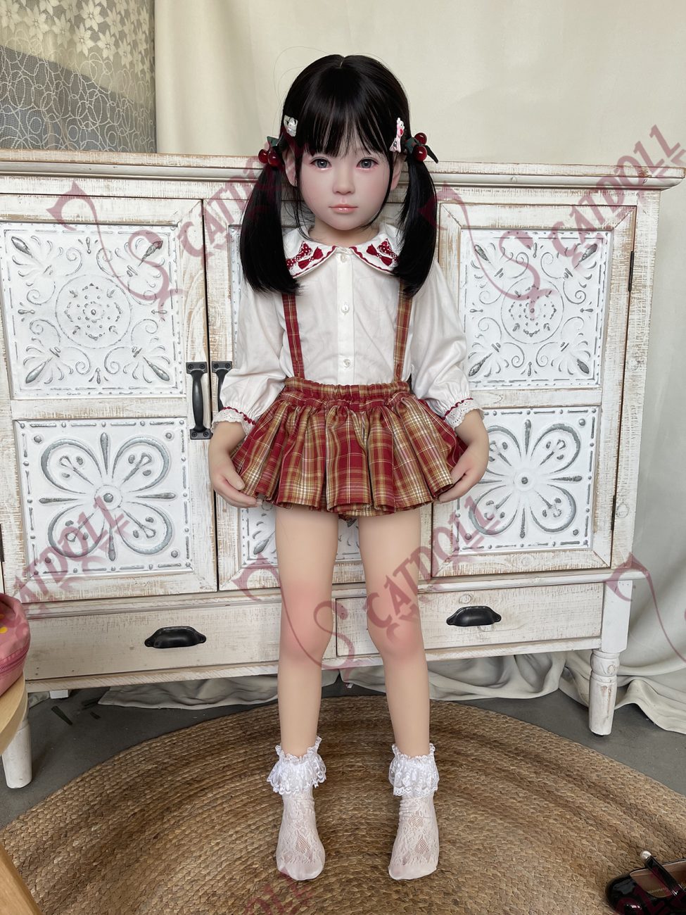 UTDOLL Cici 109 cm TPE Realistische Mini-Puppe (Weicher Silikonkopf in Elfenbeinfarbe)